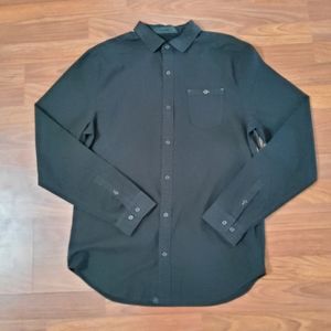 Comune Men's Button Down Casual Shirt M Black New